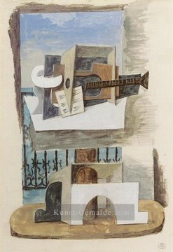 Stillleben devant une fenetre 3 1919 kubist Pablo Picasso Ölgemälde